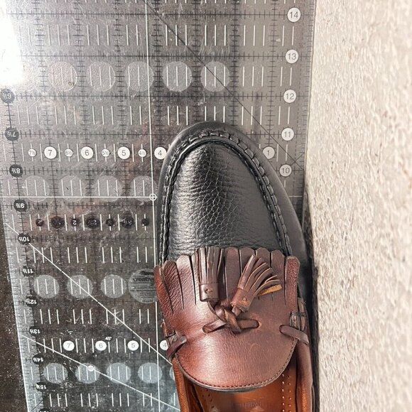 Allen Edmonds Nashua Men Size 9.5D Black Brown Leather Tassel Loafer Dress Shoes - Picture 14 of 14